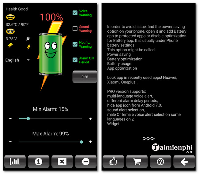 tai battery alarm pro version