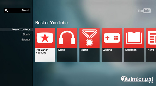 youtube for google tv