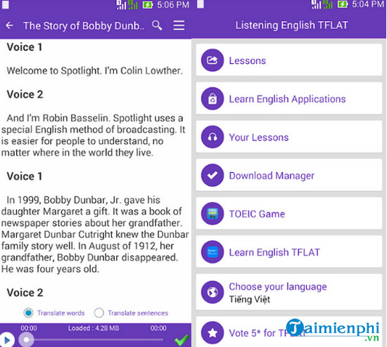 english listening practice tflat