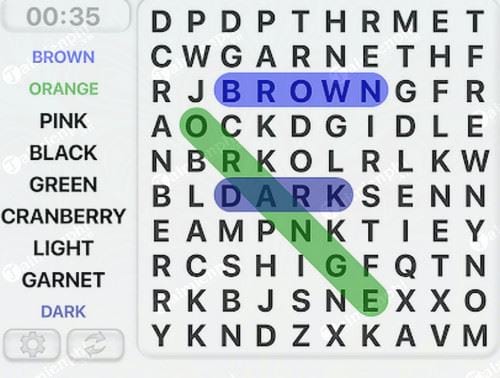 word search games in english