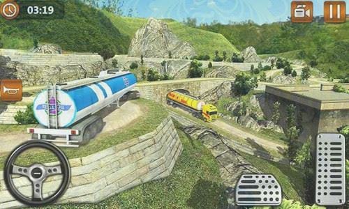 offroad oil tanker truck transport driver