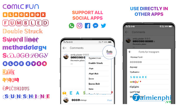 cool fonts for instagram