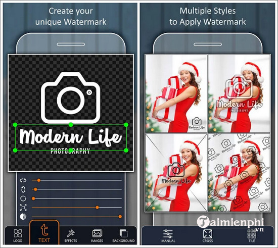 add watermark on photos