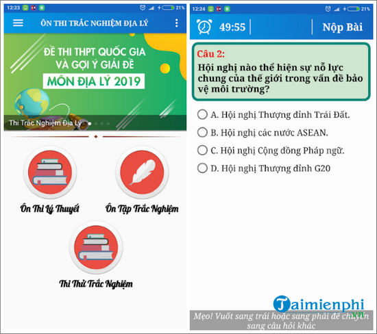 bai tap trac nghiem dia ly