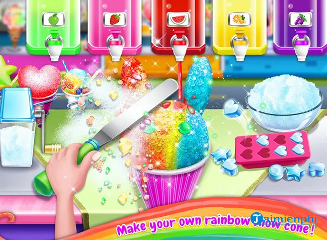 summer rainbow frozen foods