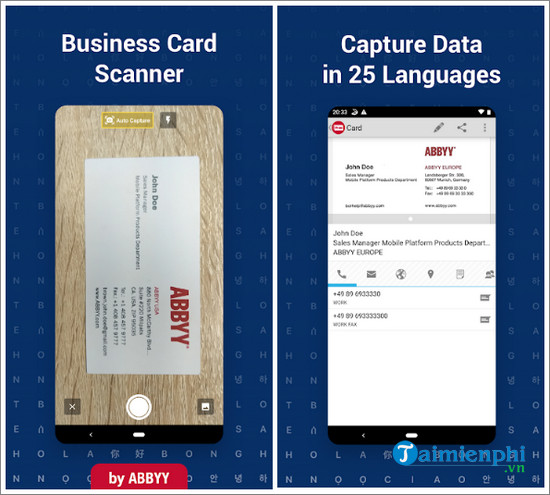 business card reader