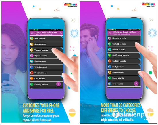 effects and sounds for messenger
