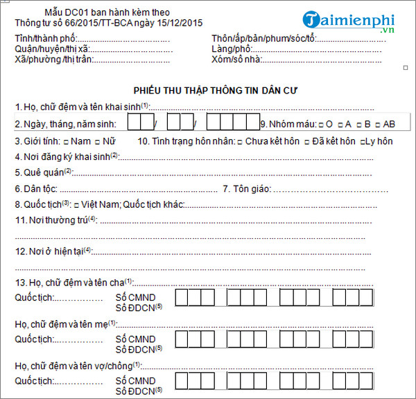 mau phieu thu thap thong tin dan cu
