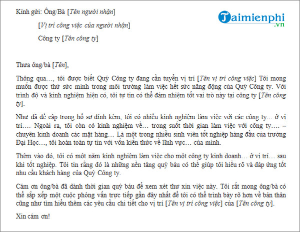 don xin viec mau chung