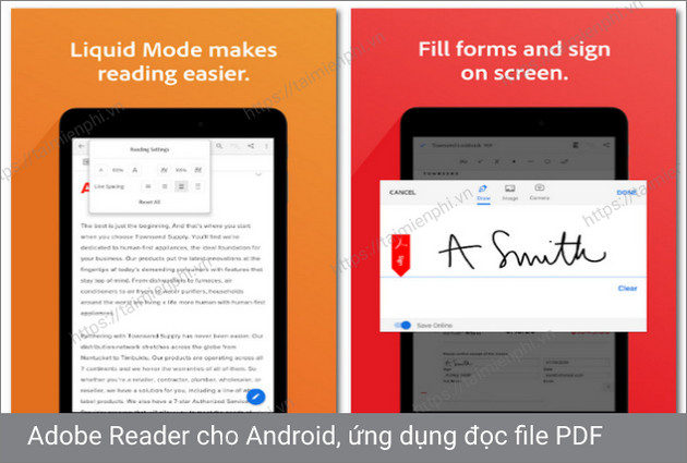 adobe reader cho android