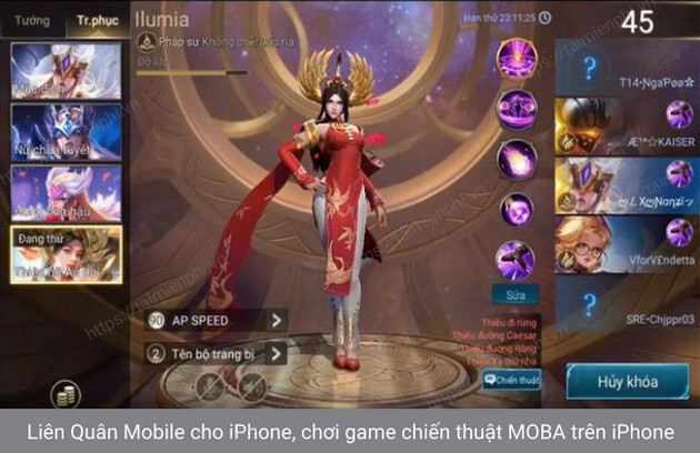 lien quan mobile cho iphone