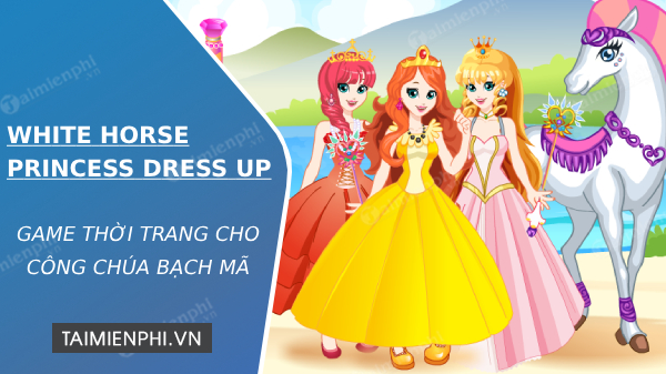 download white horse princess dress up