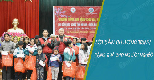 loi dan chuong trinh tang qua cho nguoi ngheo