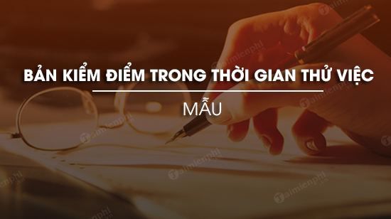 mau ban kiem diem trong thoi gian thu viec