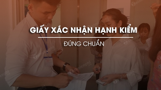 giay xac nhan hanh kiem