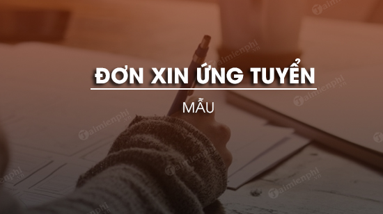 mau don ung tuyen