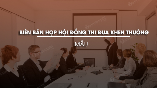 bien ban hop hoi dong thi dua khen thuong