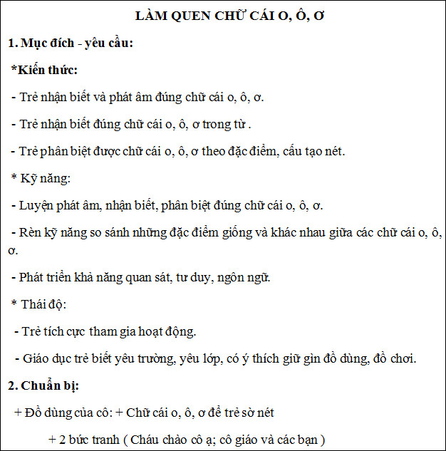 Giao an lam quen chu o o o