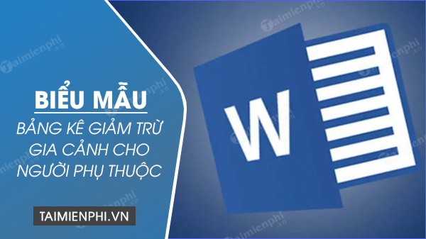 bang ke giam tru gia canh cho nguoi phu thuoc