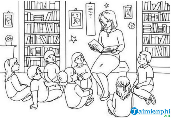 tranh to mau thay co giao