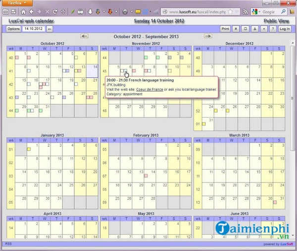 luxcal event calendar