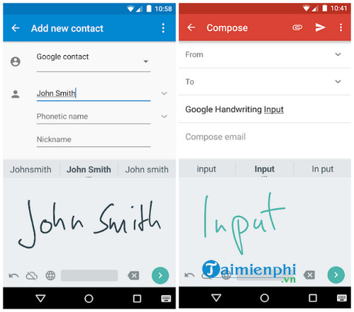 google handwriting input