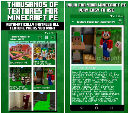 texture packs for minecraft pe