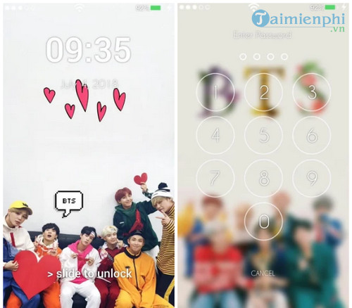 bts lock screen