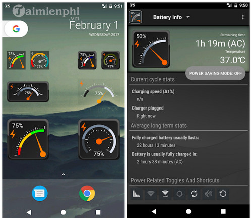 gauge battery widget