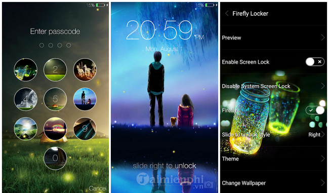 fireflies lockscreen