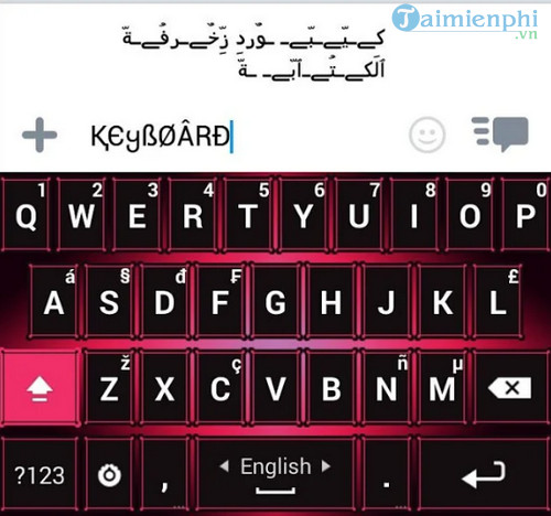 decoration text keyboard