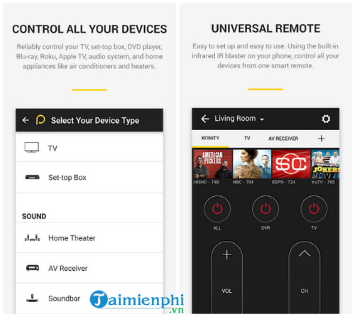 peel universal smart tv remote control