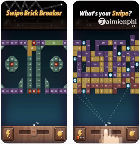 swipe brick breaker the blast