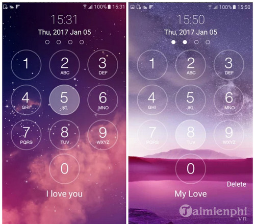 lock screen keypad