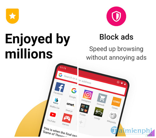 opera mini cho android