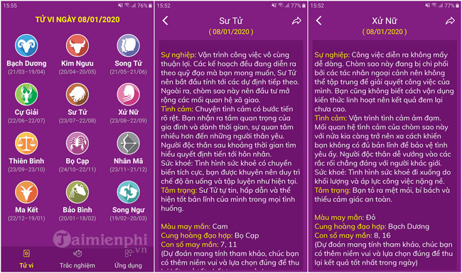 cung hoang dao hang ngay