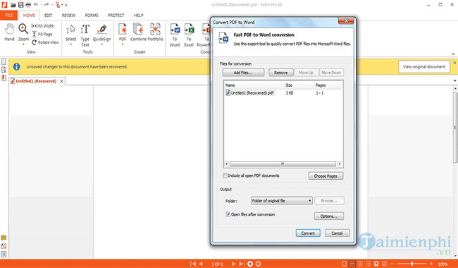 nitro pdf to word converter