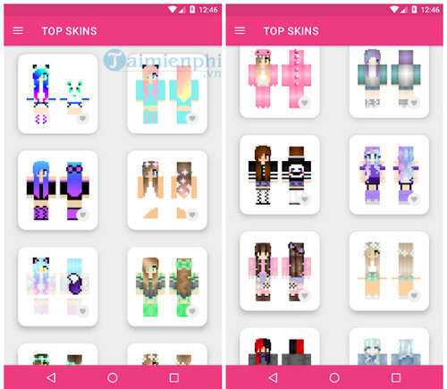 girls skins for minecraft pe