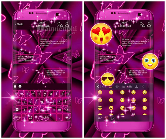 colorful keyboard for whatsapp