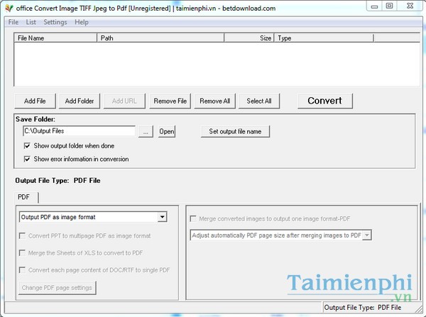 Office Convert Image TIFF JPEG to PDF Free