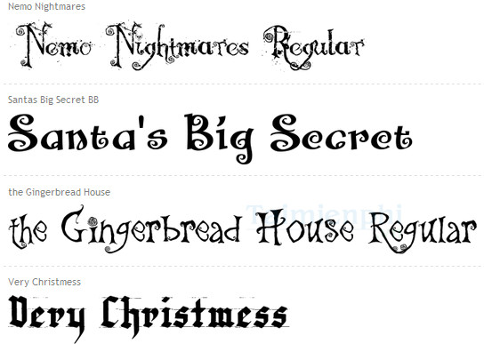 download font xmas