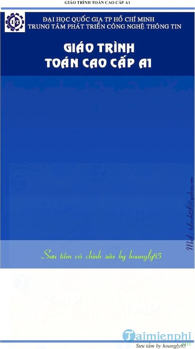 Giáo trình toán cao cấp