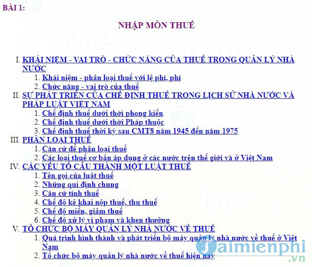 Kiến thức về thuế