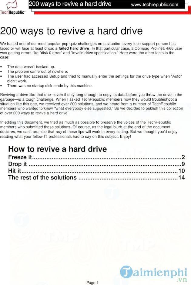 Cách sửa chữa ổ cứng