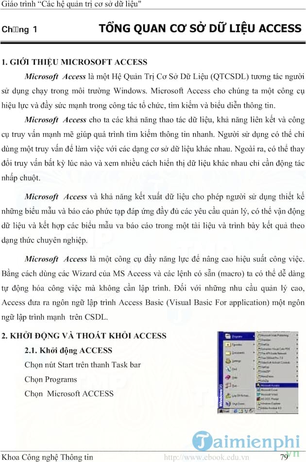 Tài liệu cơ sở dữ liệu