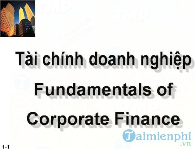 Tài chính doanh nghiệp