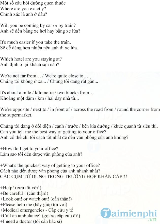 Những câu nói Tiếng Anh thông dụng hằng ngày