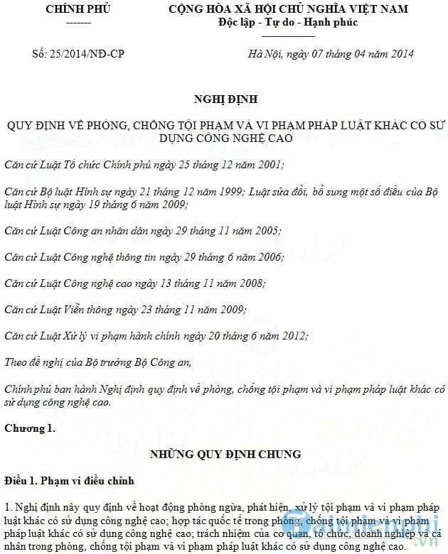 Nghị định số 25/2014/NĐCP