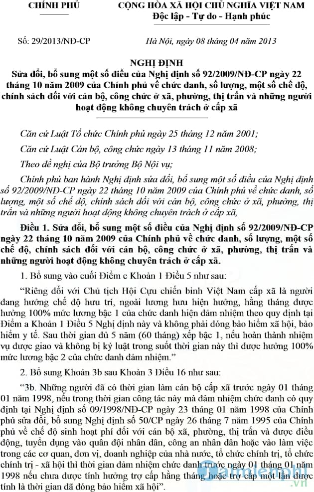 Nghị định số 29/2013/NĐ CP