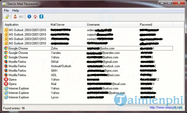 SterJo Mail Passwords